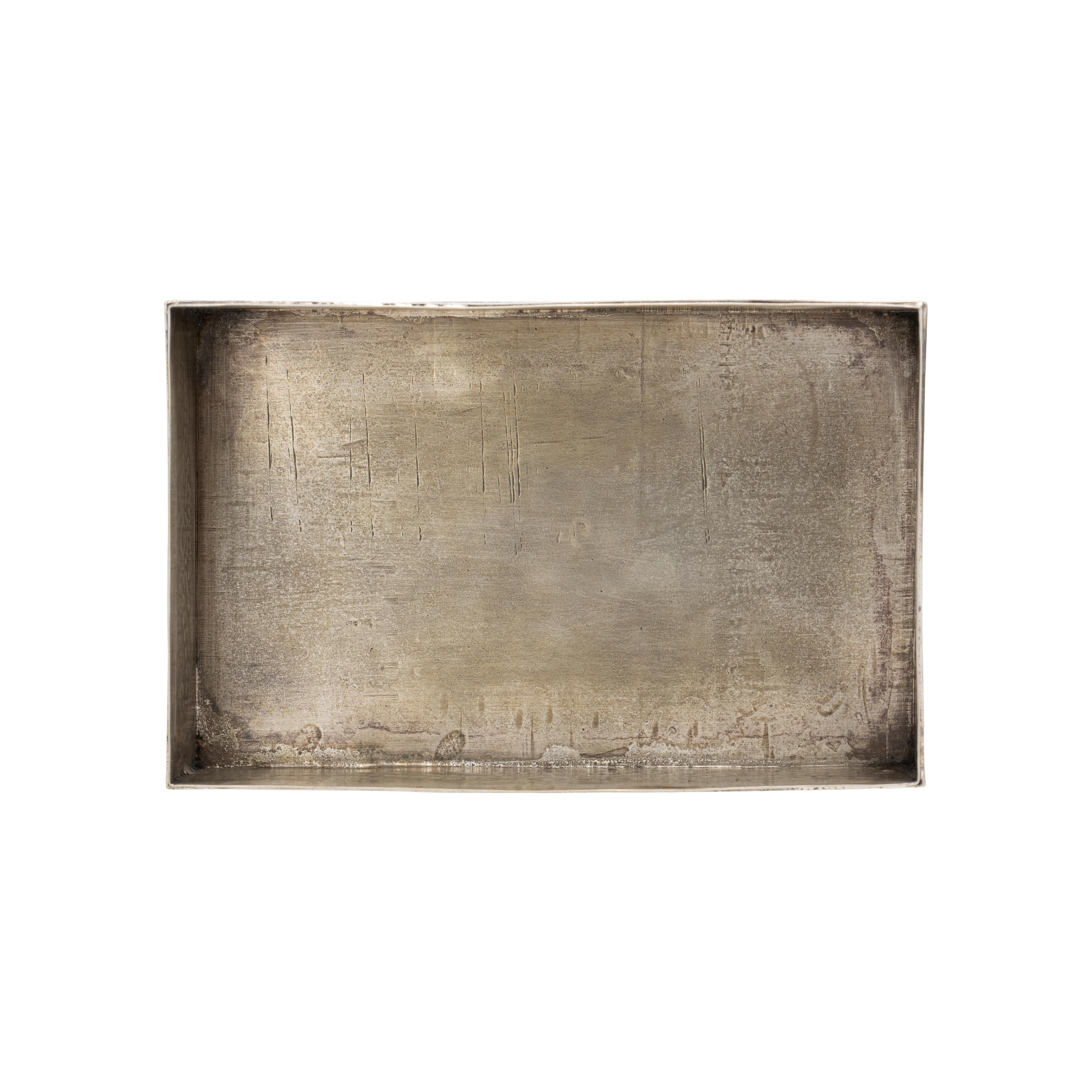 Armand Caballo Americano Turquesa Níquel Plata Joyero Talla antigua en venta