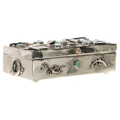 Armand American Horse Turquoise Nickel Silver Jewelry Box