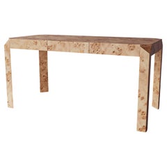 "Armand" Angular Burl Wood Desk by Christiane Lemieux