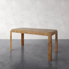 "Armand" Angular Burl Wood Desk by Christiane Lemieux