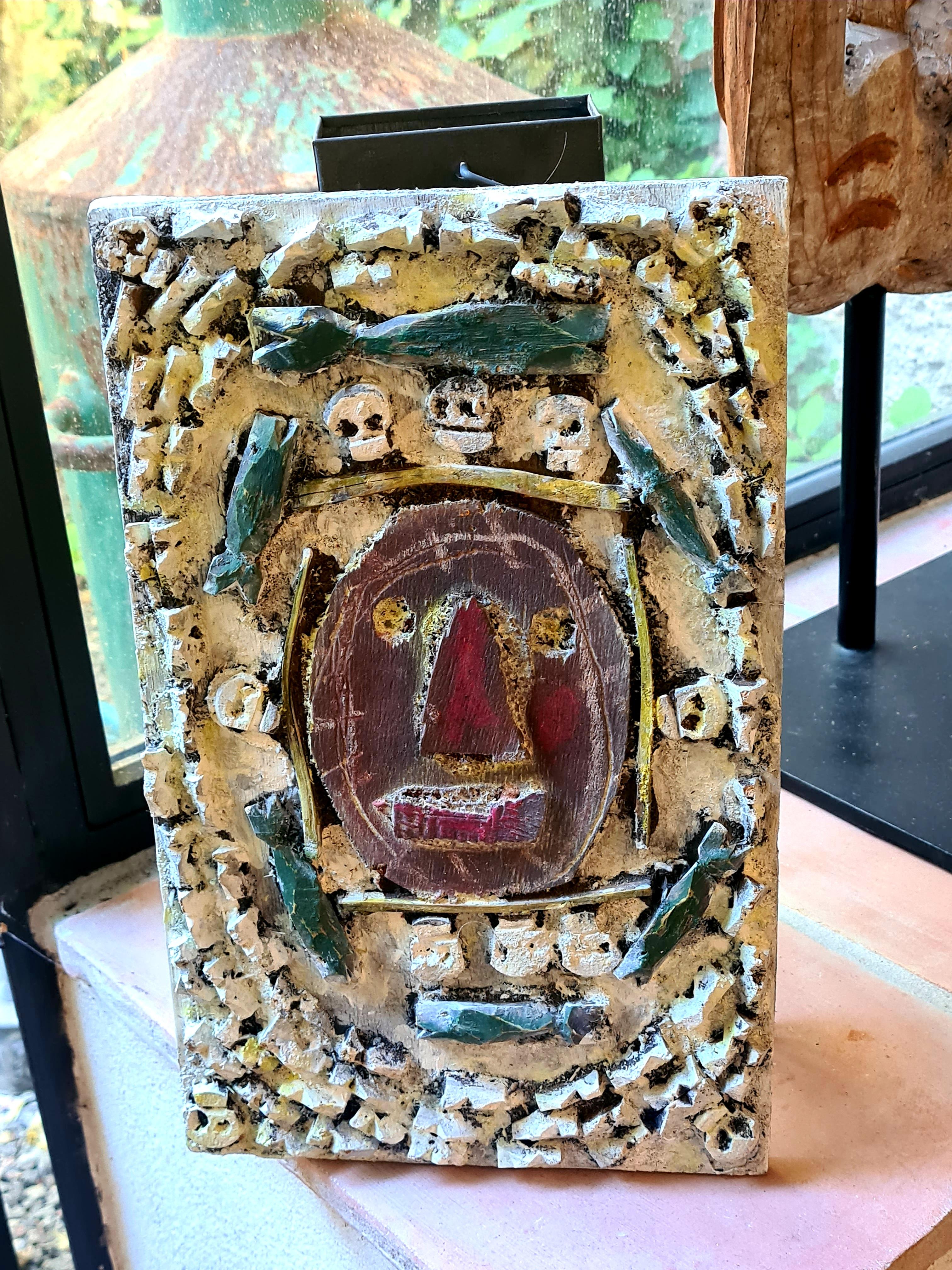 Outsider Art Mixed Media Collage Montage. Les Mots Exquis des Eskimo