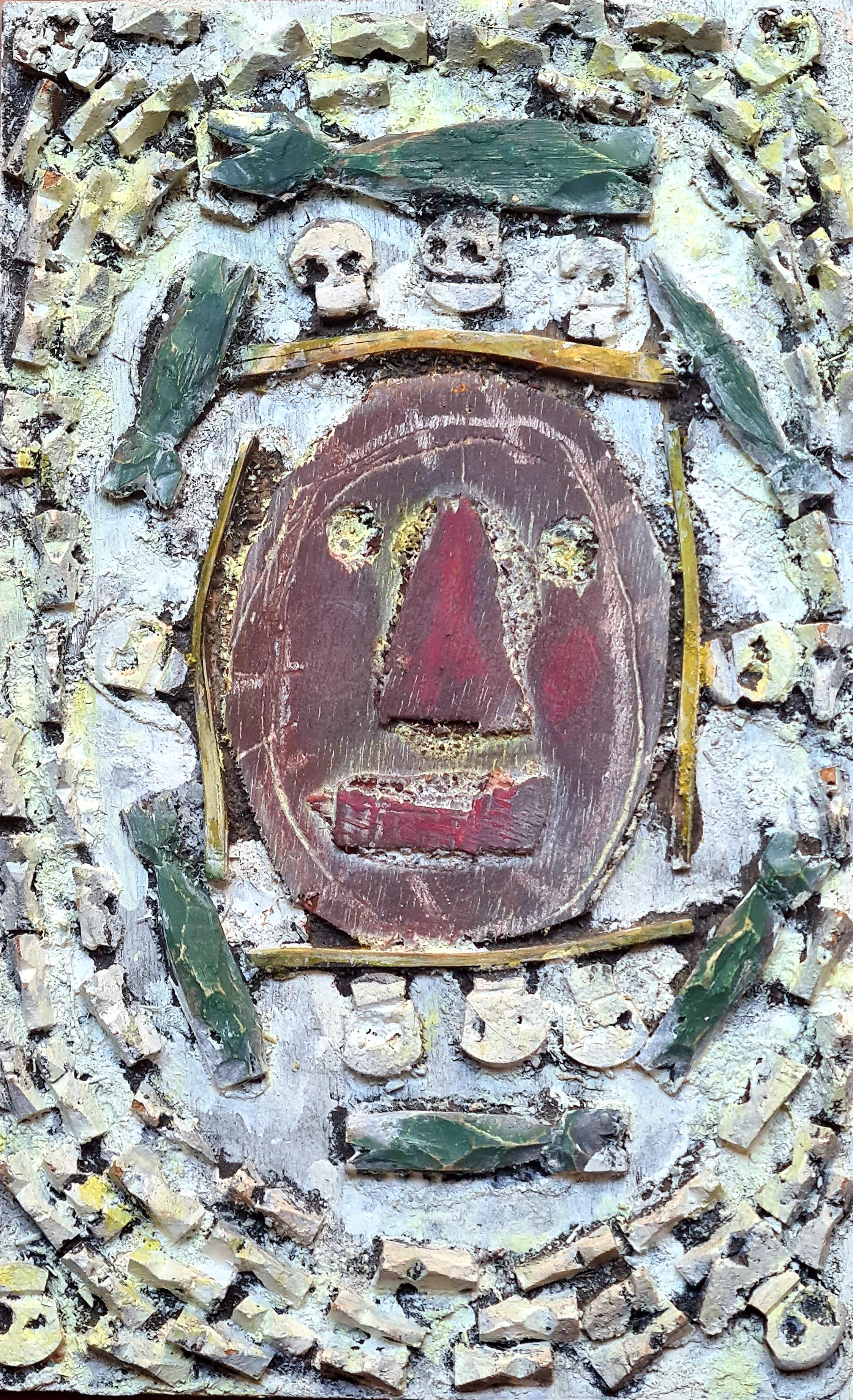Outsider Art Mixed Media Collage Montage. Les Mots Exquis des Eskimo