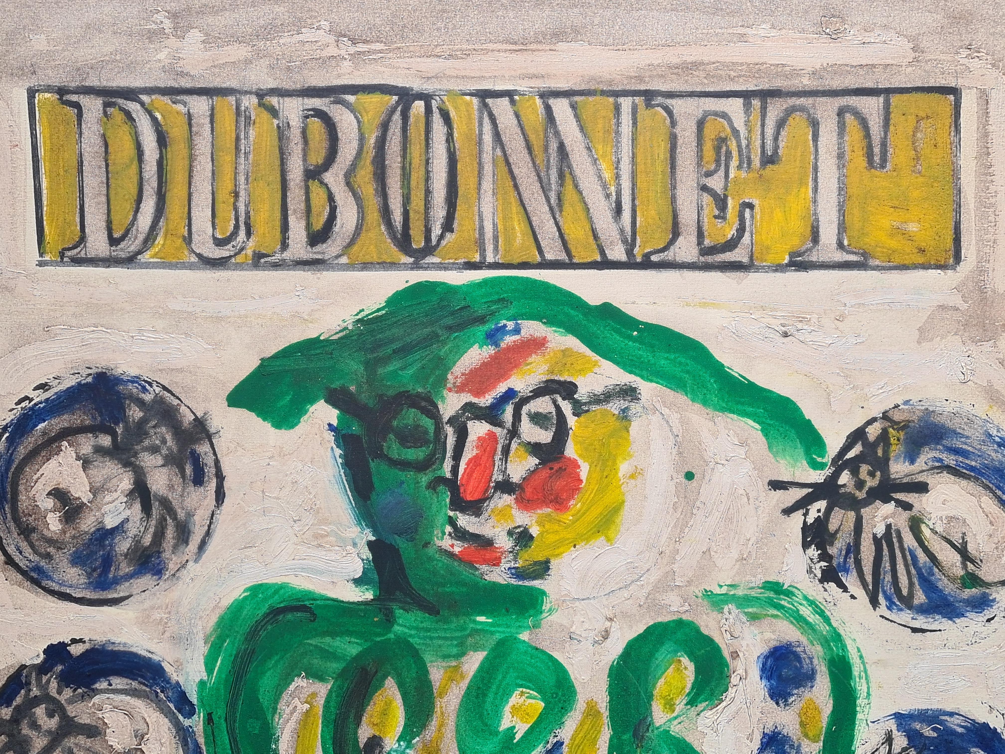Late 20th Century Expressionist, DUBONNET, Self Portrait With Cats For Sale 5