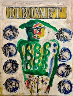 Expressionniste de la fin du 20e siècle, DUBONNET, Self-Portrait avec des chats