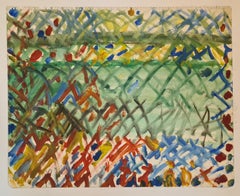 Mid Century Expressionist Work on Paper, La Mer à Cassis 3