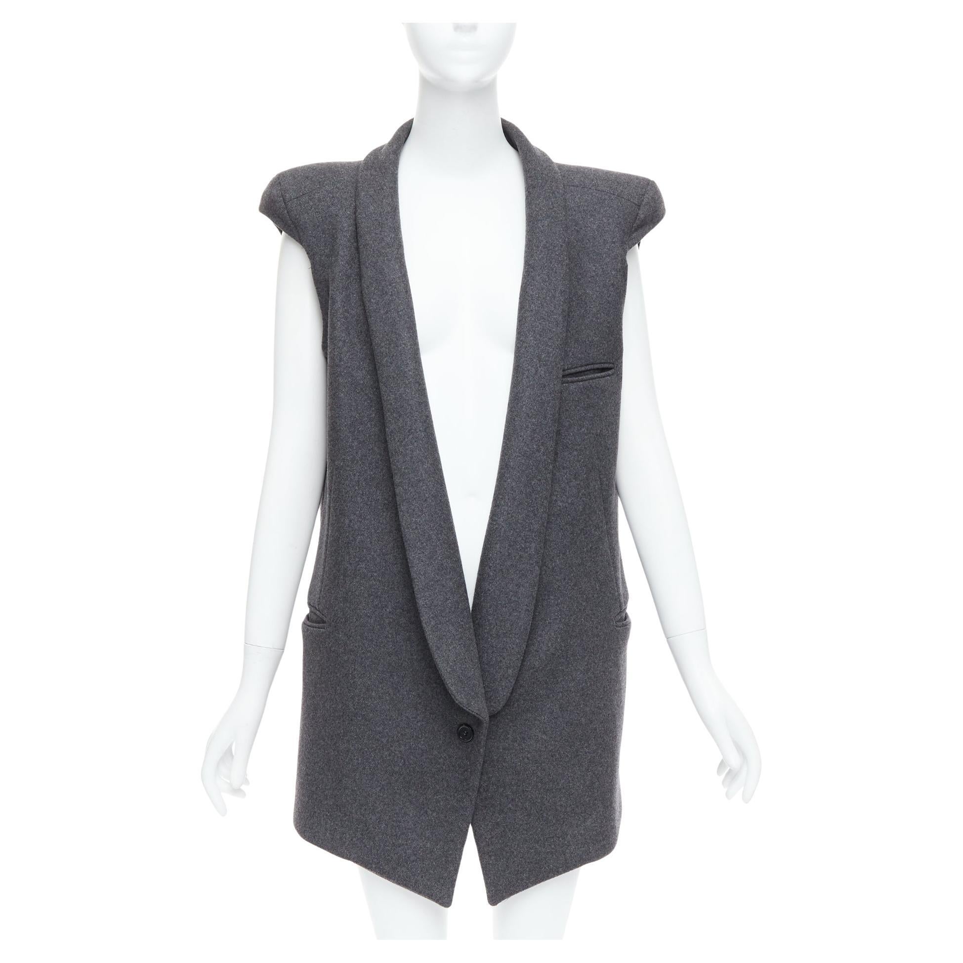 ARMAND BASI ONE in lana, con spalla padellata e senza maniche, gilet con colletto a tuffo FR36 S