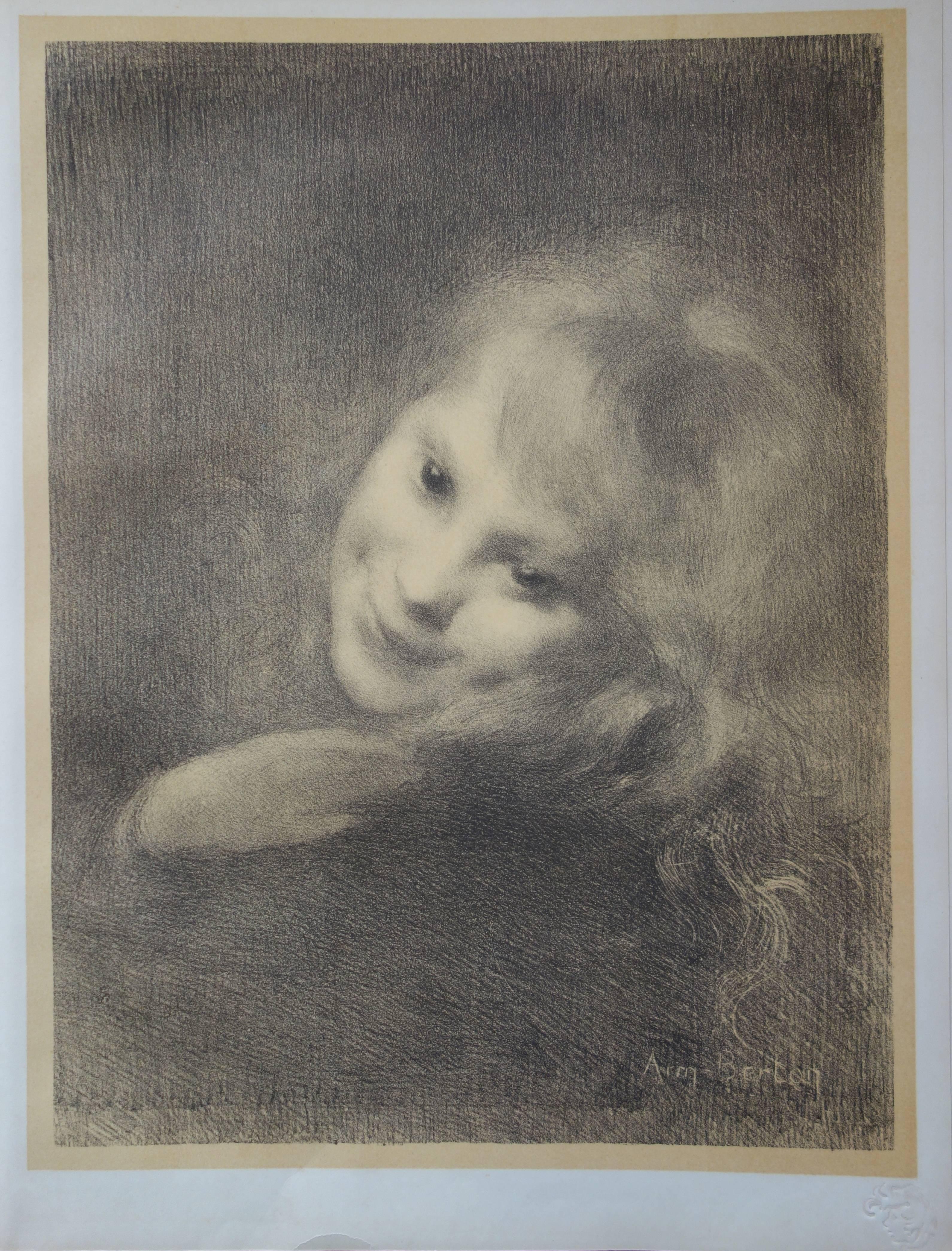 Laughing Girl - original lithograph (1897-1898)