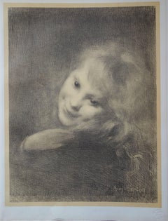 Laughing Girl - Originallithographie (1897-1898)