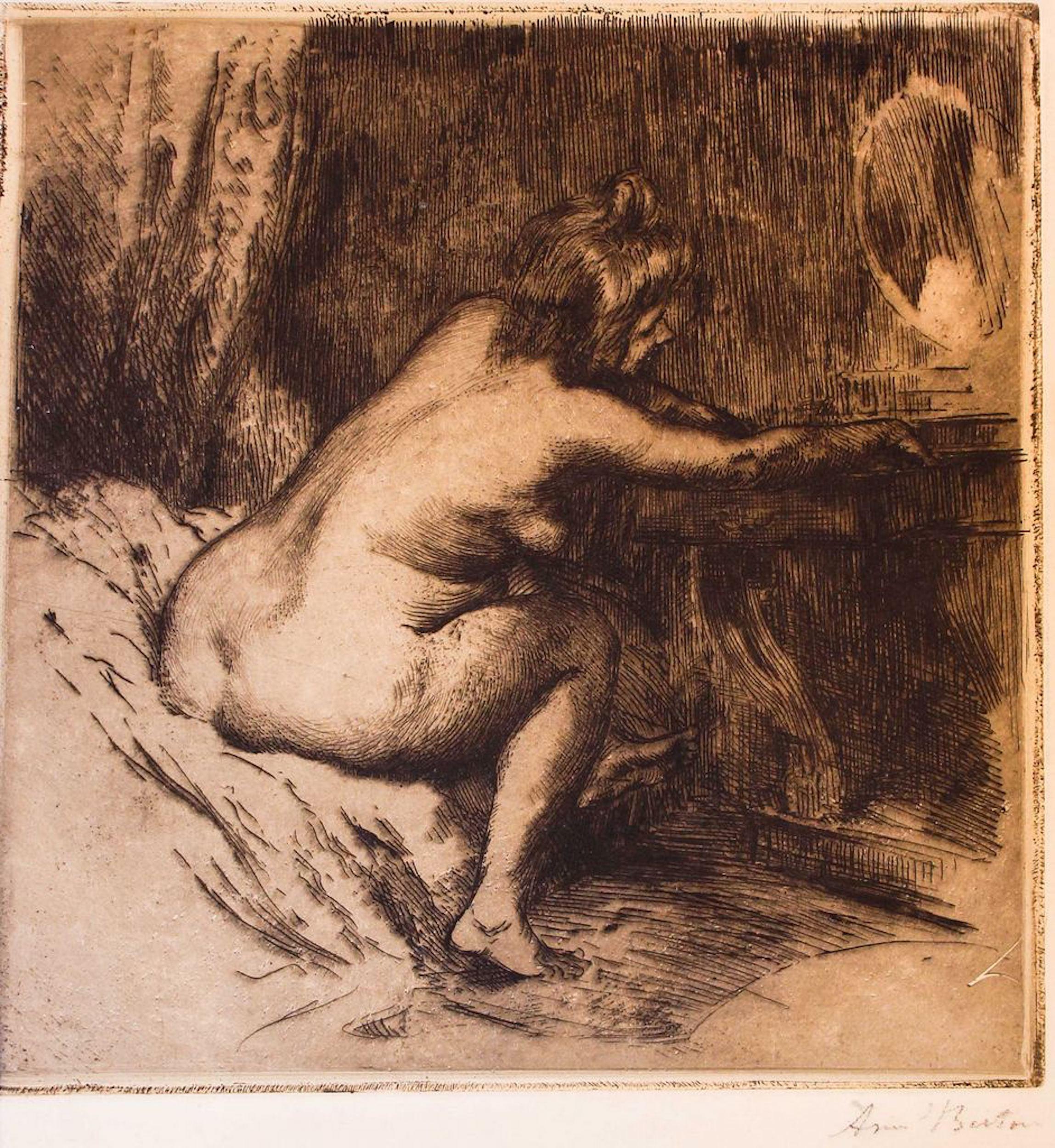 Hand signed. Etching and aquatint. 

Includes passepartout (49 x 34 cm ).

This etching by Armand Breton is an example of the Post-Impressionism atmosphere at the beginning of the XX century.

