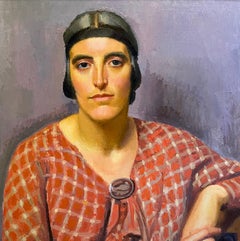 "Señorita Cacheux 3" de Armand Cacheux - Óleo sobre lienzo - 73x60 cm