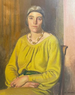 "Mme. Cacheux 4" by Armand Cacheux - Oil on Canvas - 92x73 cm