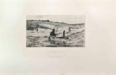 Un Terrier de Renard a Chateauneuf - Etching by Armand Charnay - 1860s