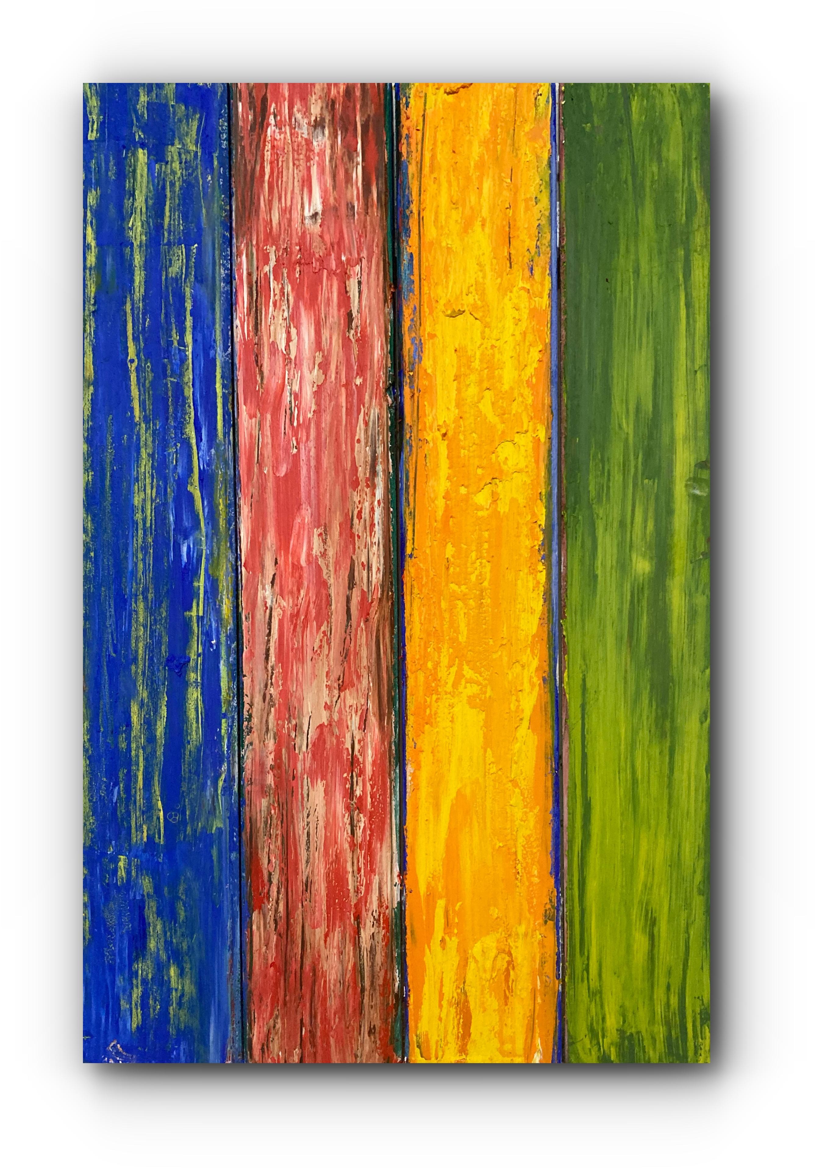 Balance of Power (Quadriptych Wood Panel Contemporary Abstract Painting)