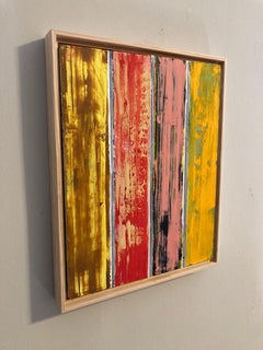 Carmen (Quadryptich Wood Panel Framed Contemporary Abstract Painting)