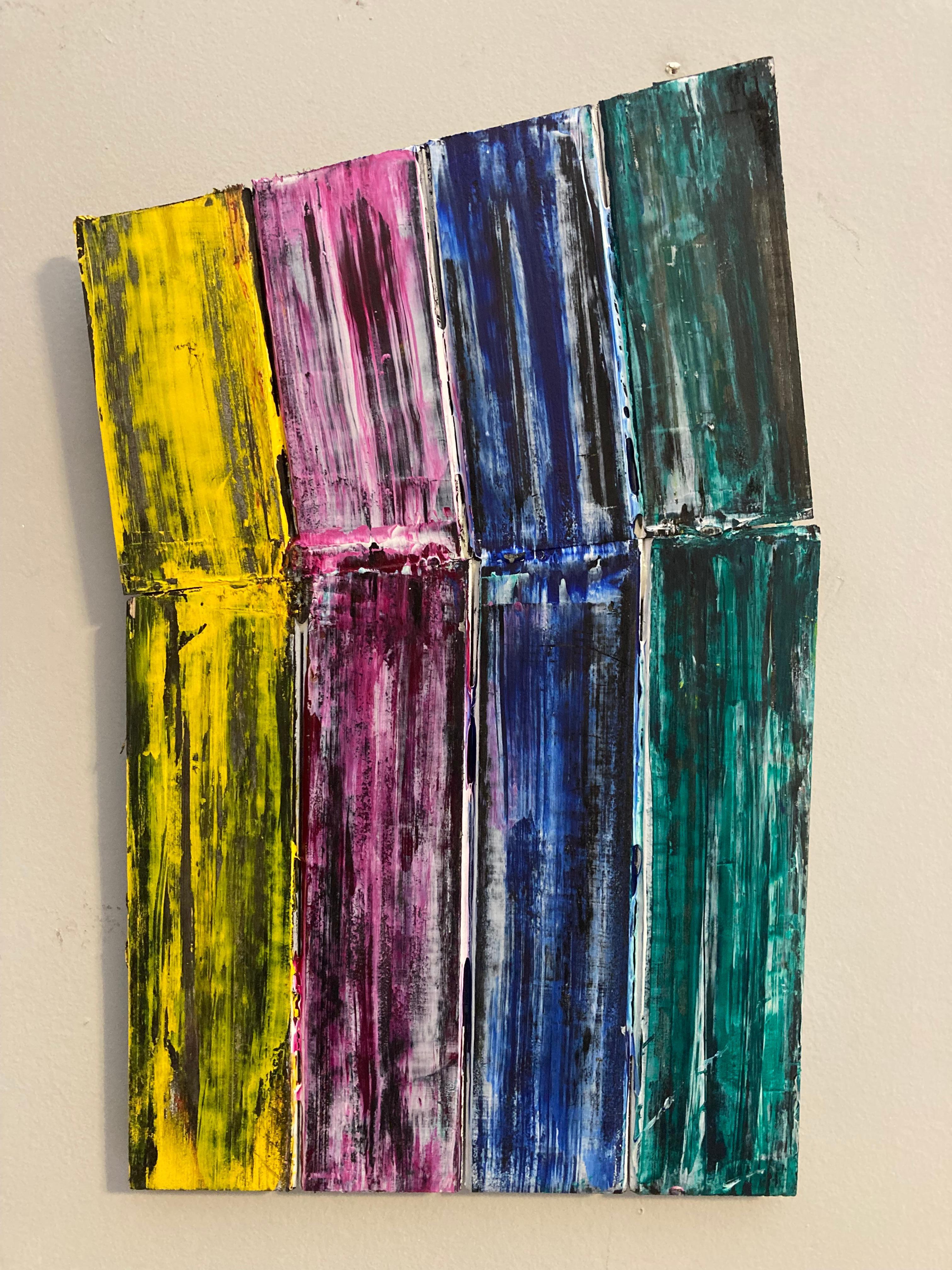 Refraction (Contemporary Wood Panel Painting)