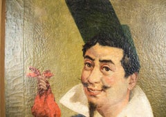 Armand Désiré Gautier, Caricature Oil on Canvas, Late 19th Century