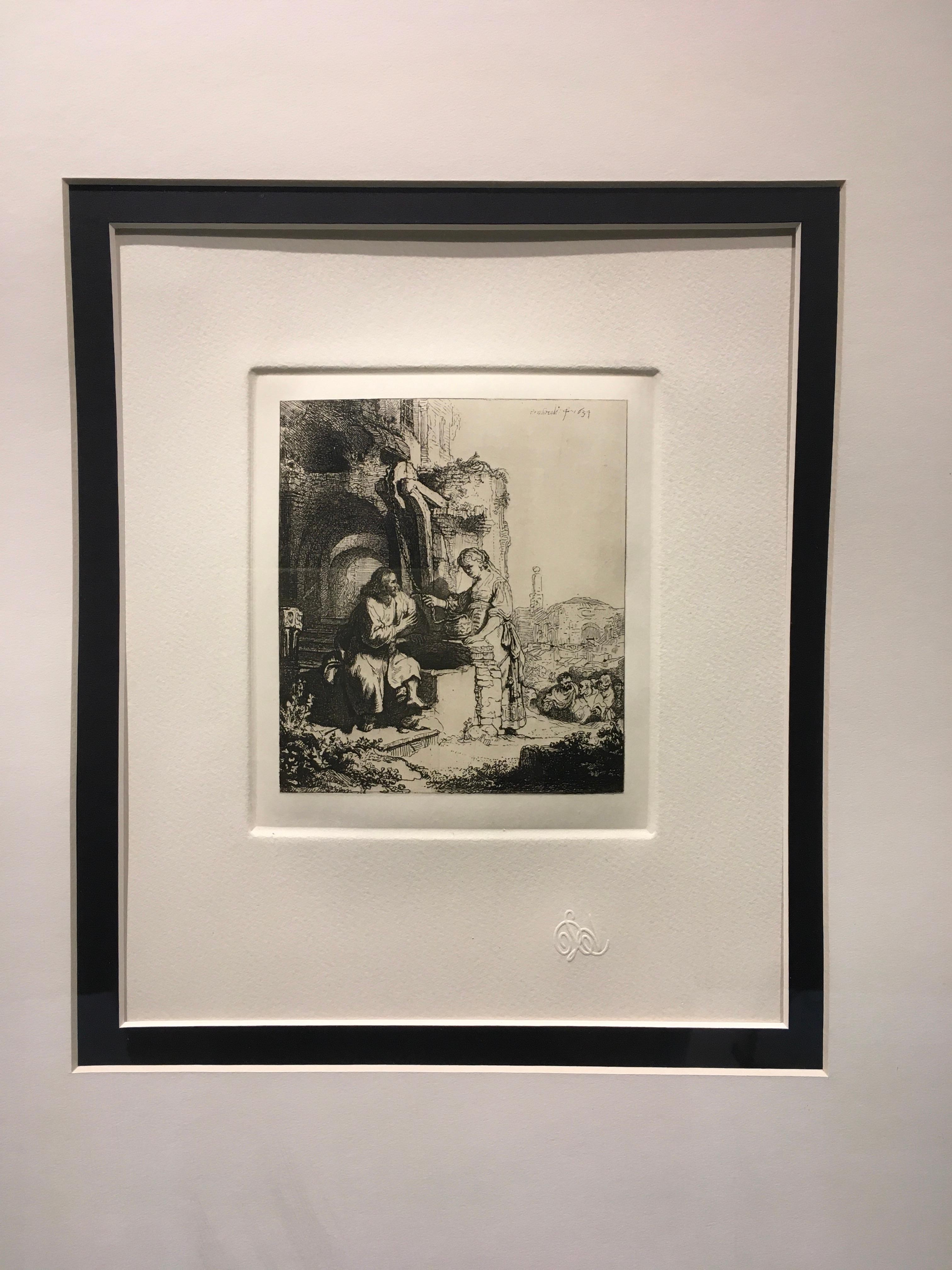 „Jesus und die Frau im Brunnen“, von Amand-Durand, Kupferstich – Print von Armand Durand