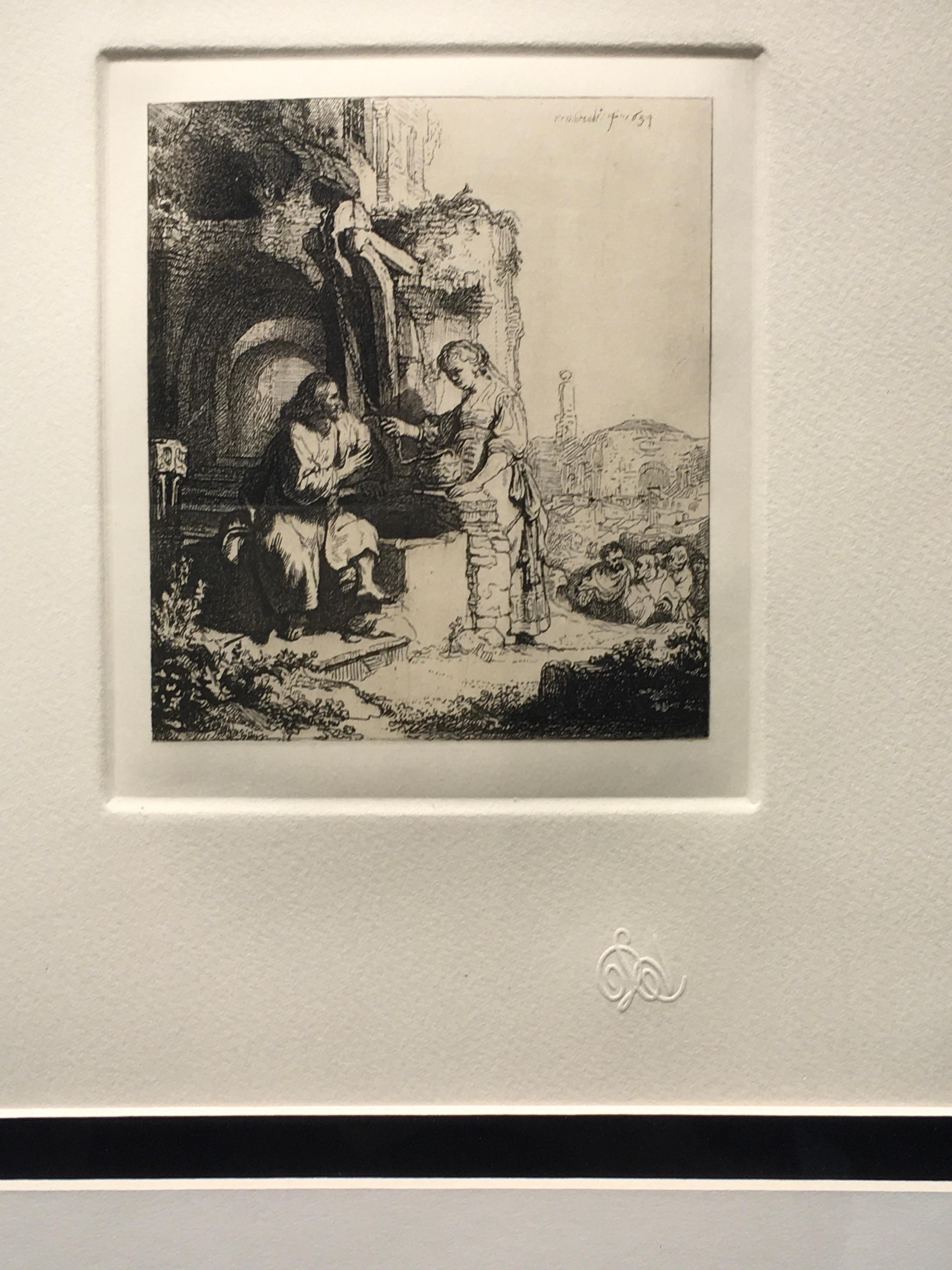 'Jesus and the Woman at the Well, ' by Amand-Durand, Engraving For Sale 1