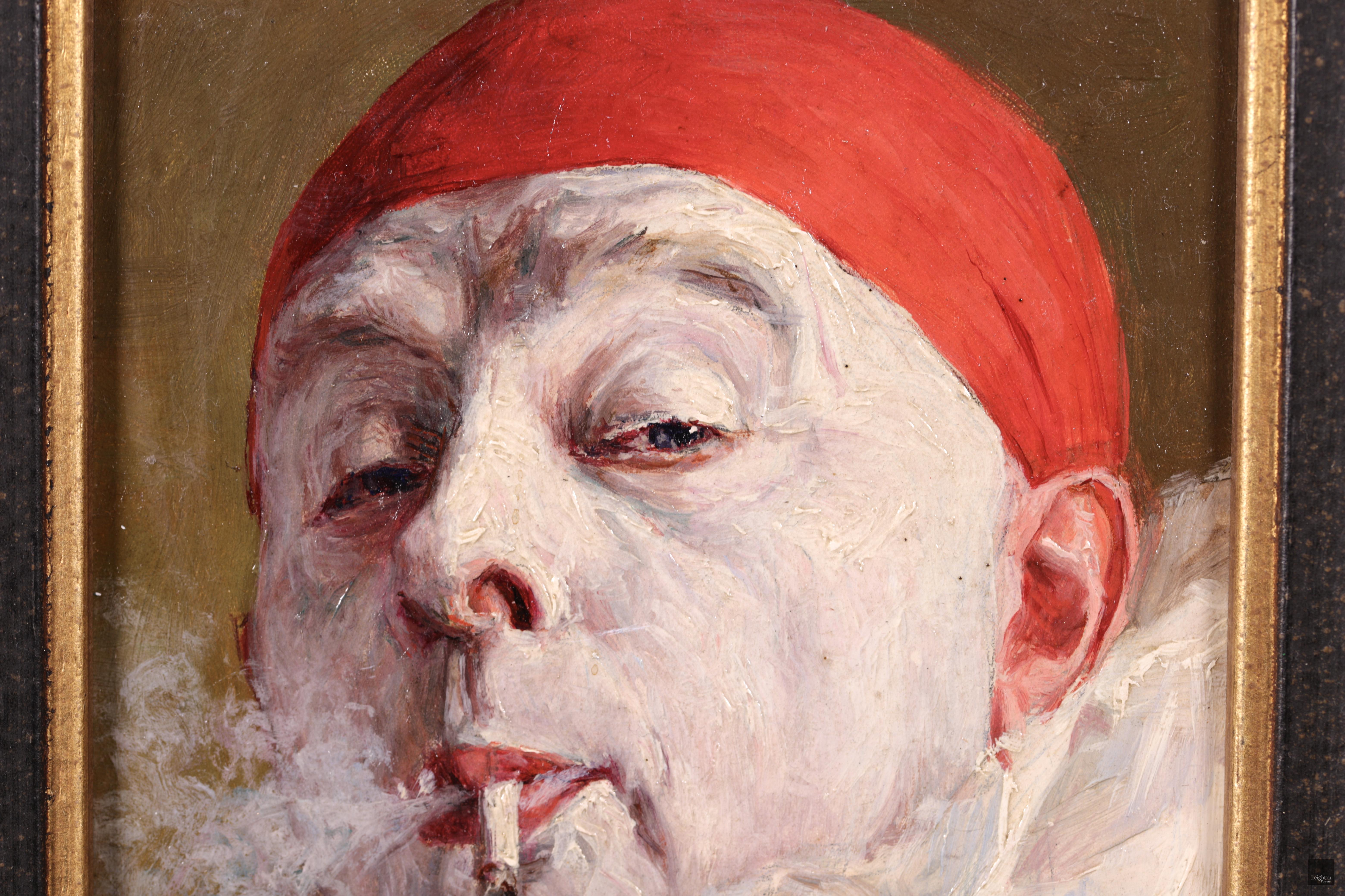 clown smoking painting