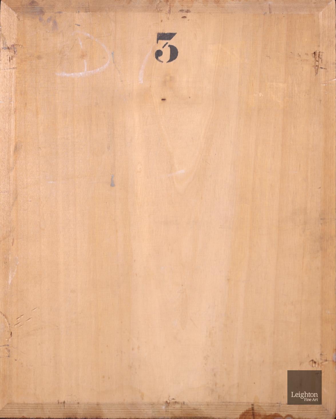 Pierrot et Monocole - Huile impressionniste, portrait d'Armand François Henrion - Impressionnisme Painting par Armand (François Joseph) Henrion