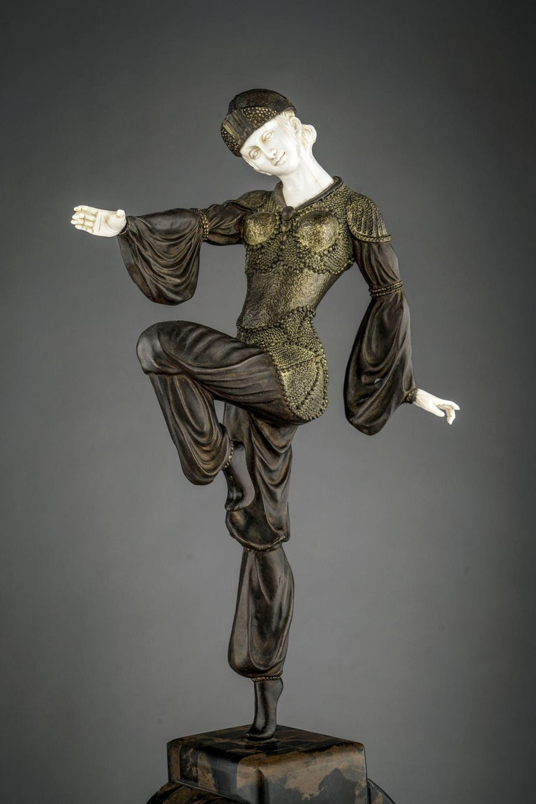 Armand Godard “Charmes de l'Orient” Art Deco Bronze Sculpture For Sale