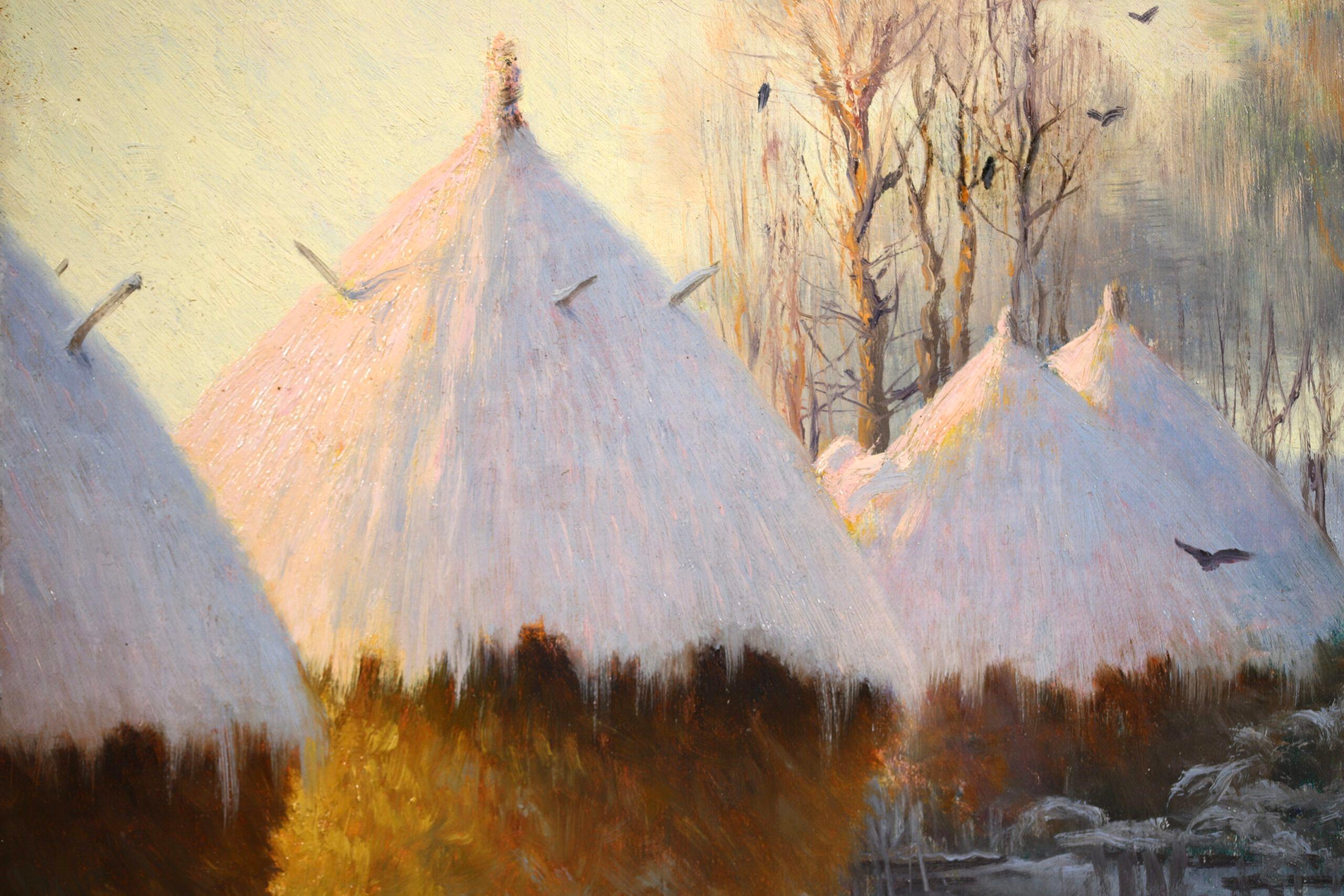 Matinee d'Hiver a Evergnicourt – Impressionistische Landschaftsgemälde Öl von Armand Guery im Angebot 8