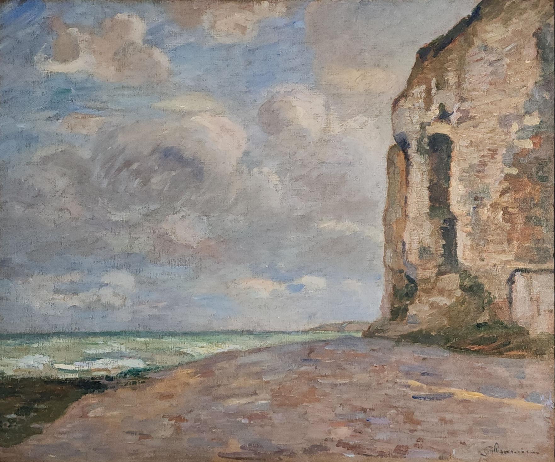"Falaise aux environs de Dieppe" Armand Guillaumin, Normandy Impressionist Sky