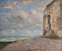 "Falaise aux environs de Dieppe" Armand Guillaumin, Normandy Impressionist Sky