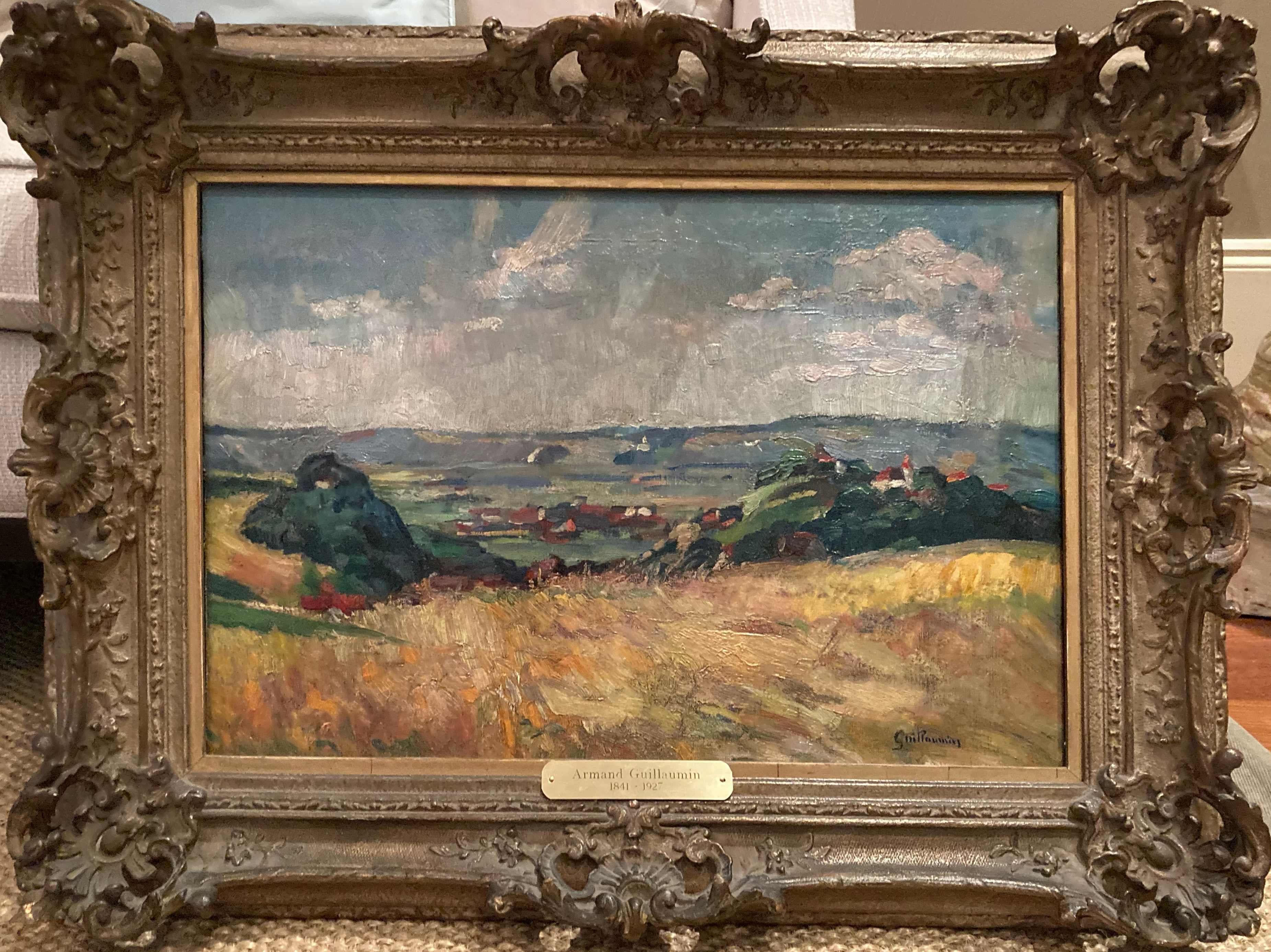 Armand Guillaumin Landscape Painting - "Printemps" (Spring) - major Impressionist, showed with Cezanne, Manet, etc.