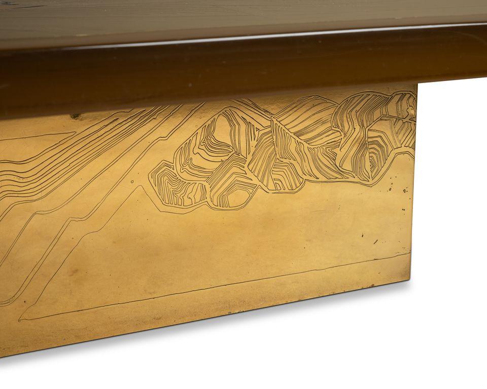 Laiton Table basse Armand Jonckers en vente