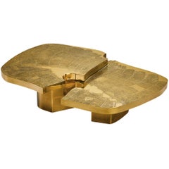 Armand Jonckers Monumental Engraved Brass Coffee Table