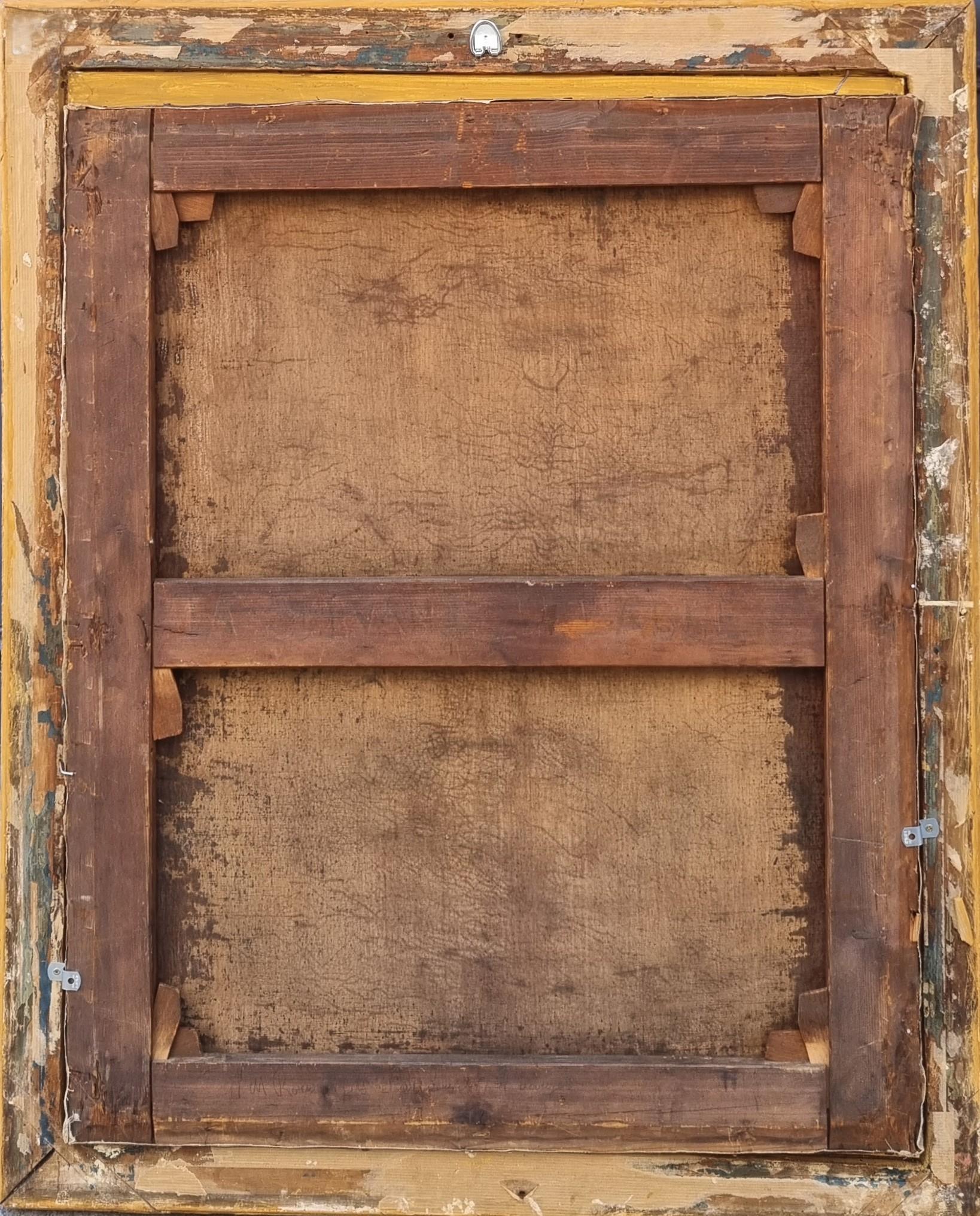 Quadro Realista Francese Interno Serva con spolverino di piume Abbot 19° in vendita 5