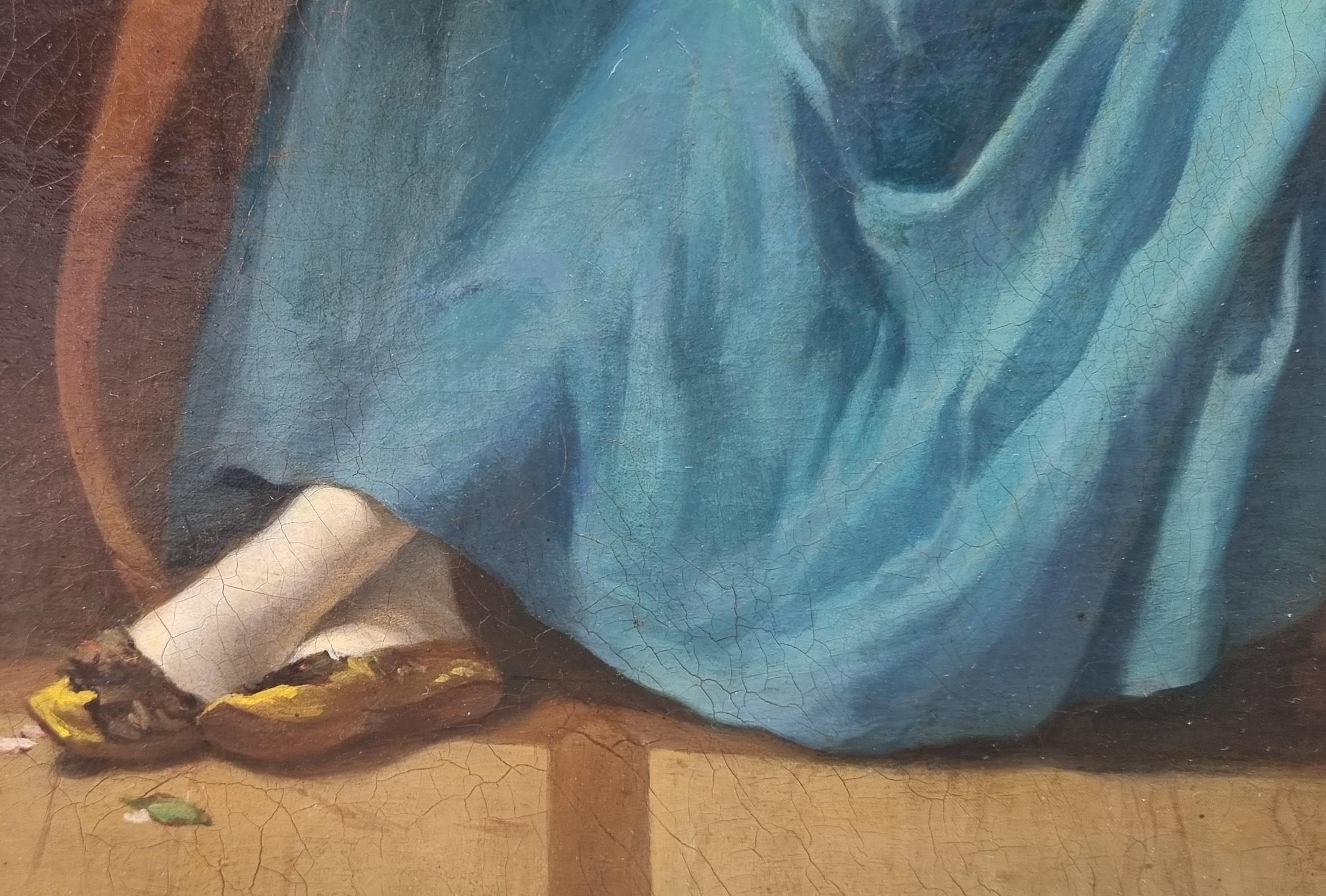 Quadro Realista Francese Interno Serva con spolverino di piume Abbot 19° in vendita 4