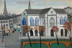 Square in front of the church, Paris