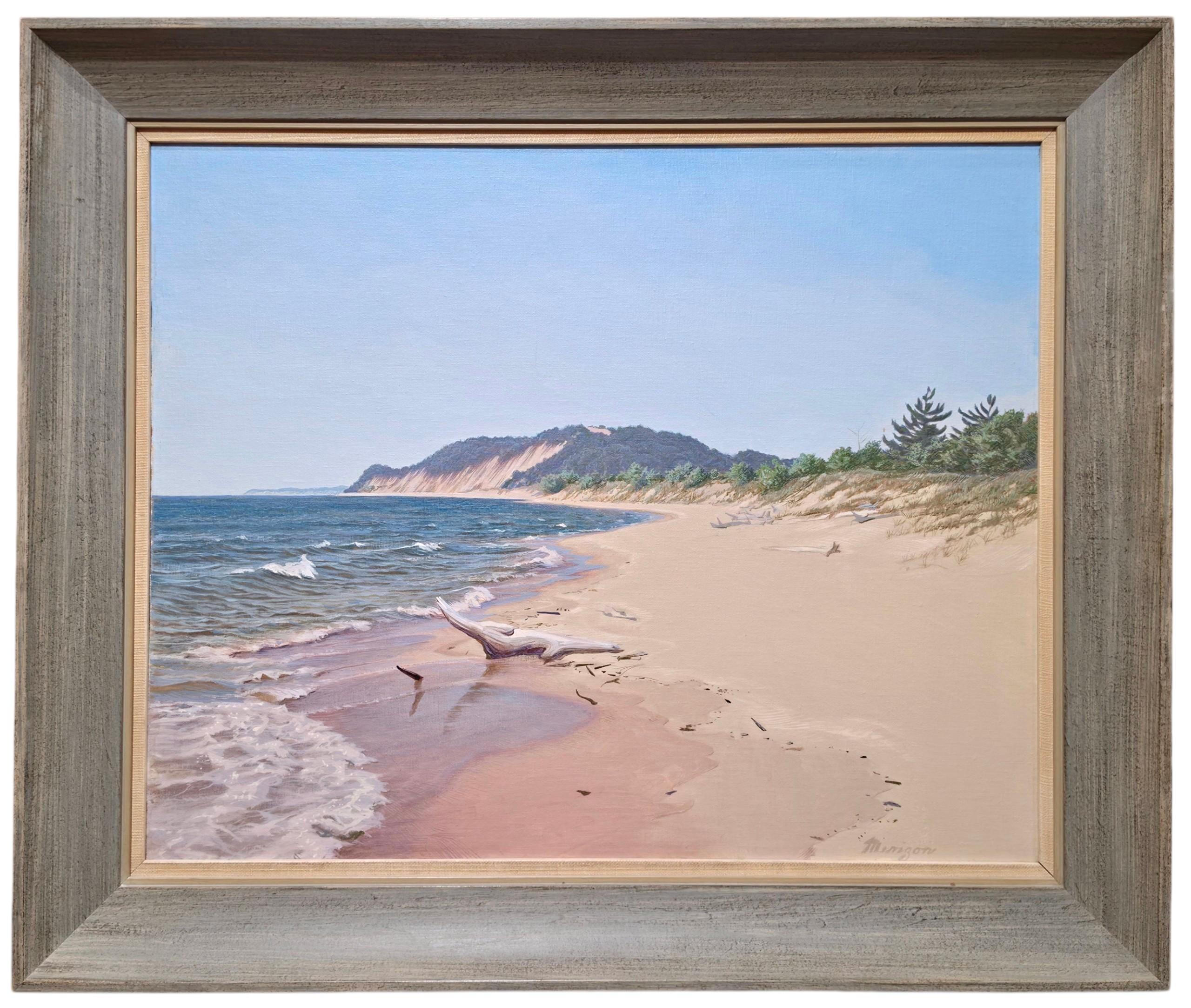 Armand Merizon Landscape Painting – Michigansee mit Blick nach Norden, Sleeping Bear Dunes, Michigansee-Küste