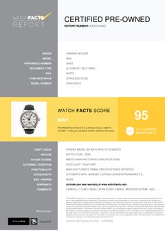 Armand Nicolet MO2 30932, White Dial, Certified and Warranty