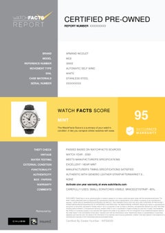 Armand Nicolet MO21080, Black Dial Certified Authentic