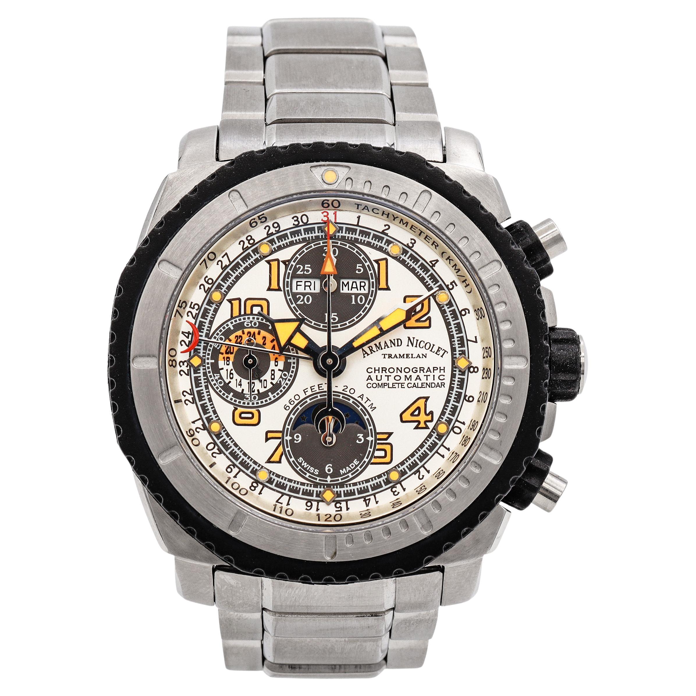 Armand Nicolet Tramelan Chronograph Calendar Automatic Men
s Watch Ref. AN9168-G