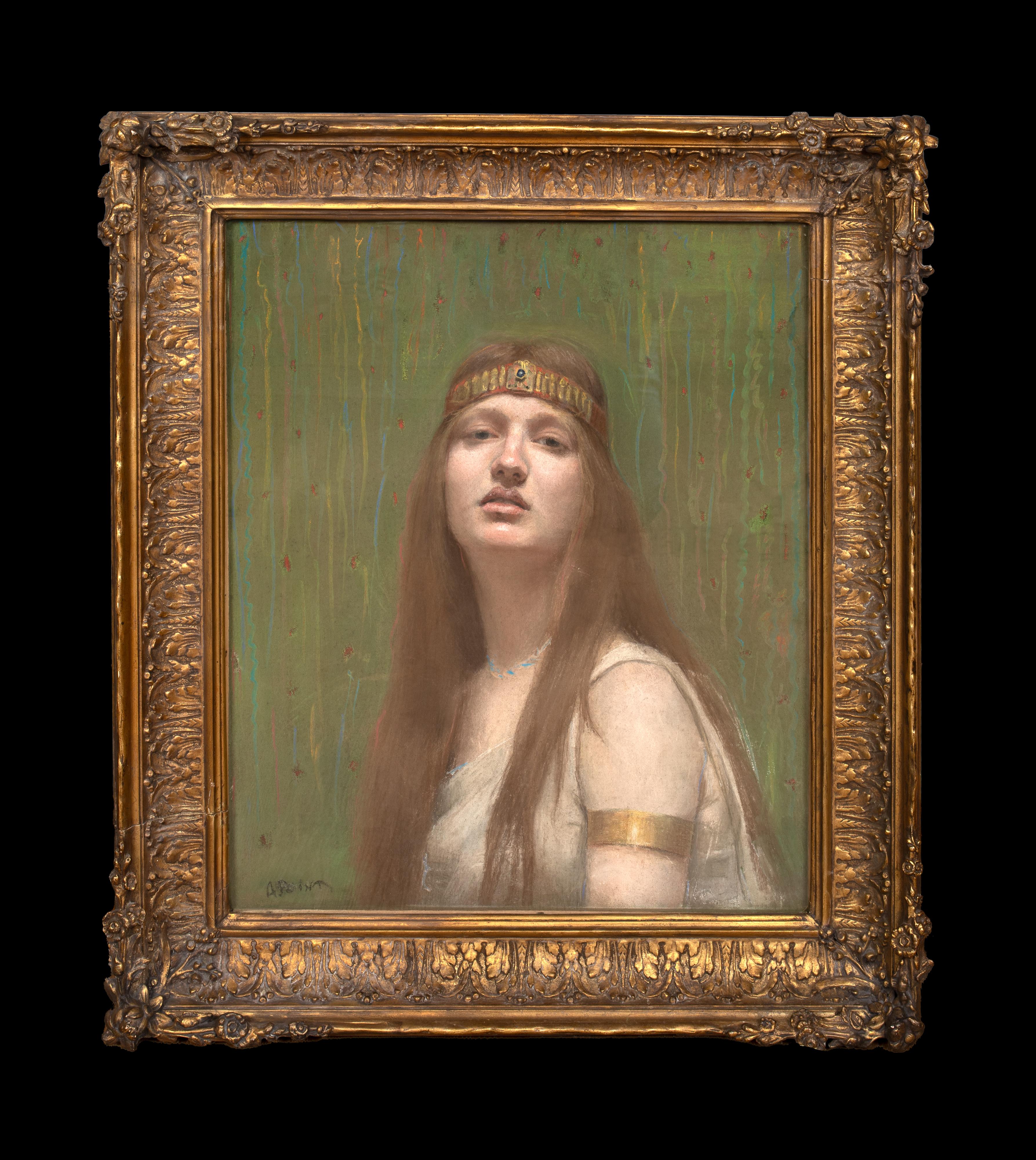 Hélène de Troie, 19e siècle

d'ARMAND POINT (1860-1930) vendu à 190 000 $.

Grand portrait classique français du 19e siècle d'Hélène de Troie, huile/mixte sur toile par Armand Point. Excellente qualité et condition circa 1890 portrait sinistre