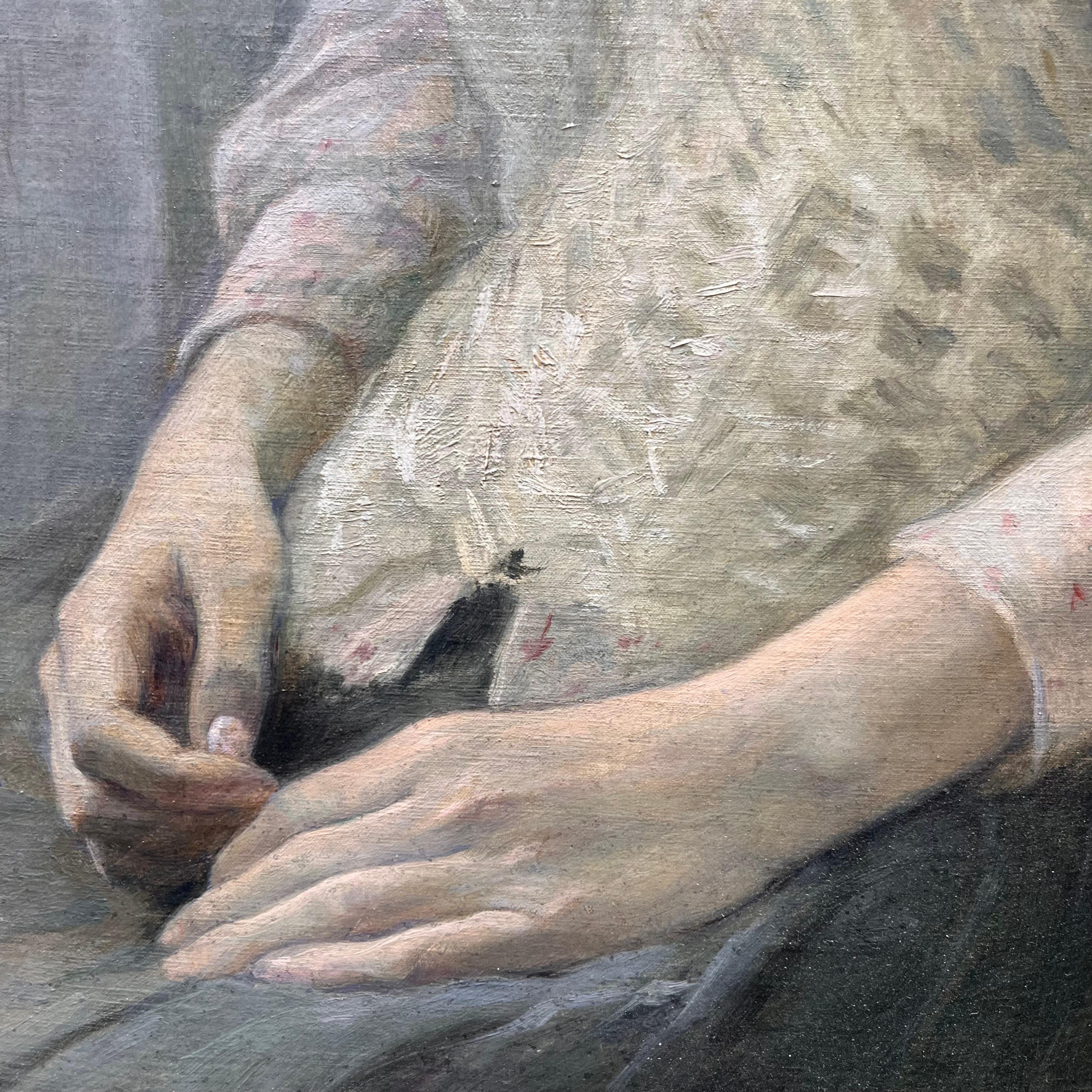 Youthful Thoughts - French School Painting by Armand Point