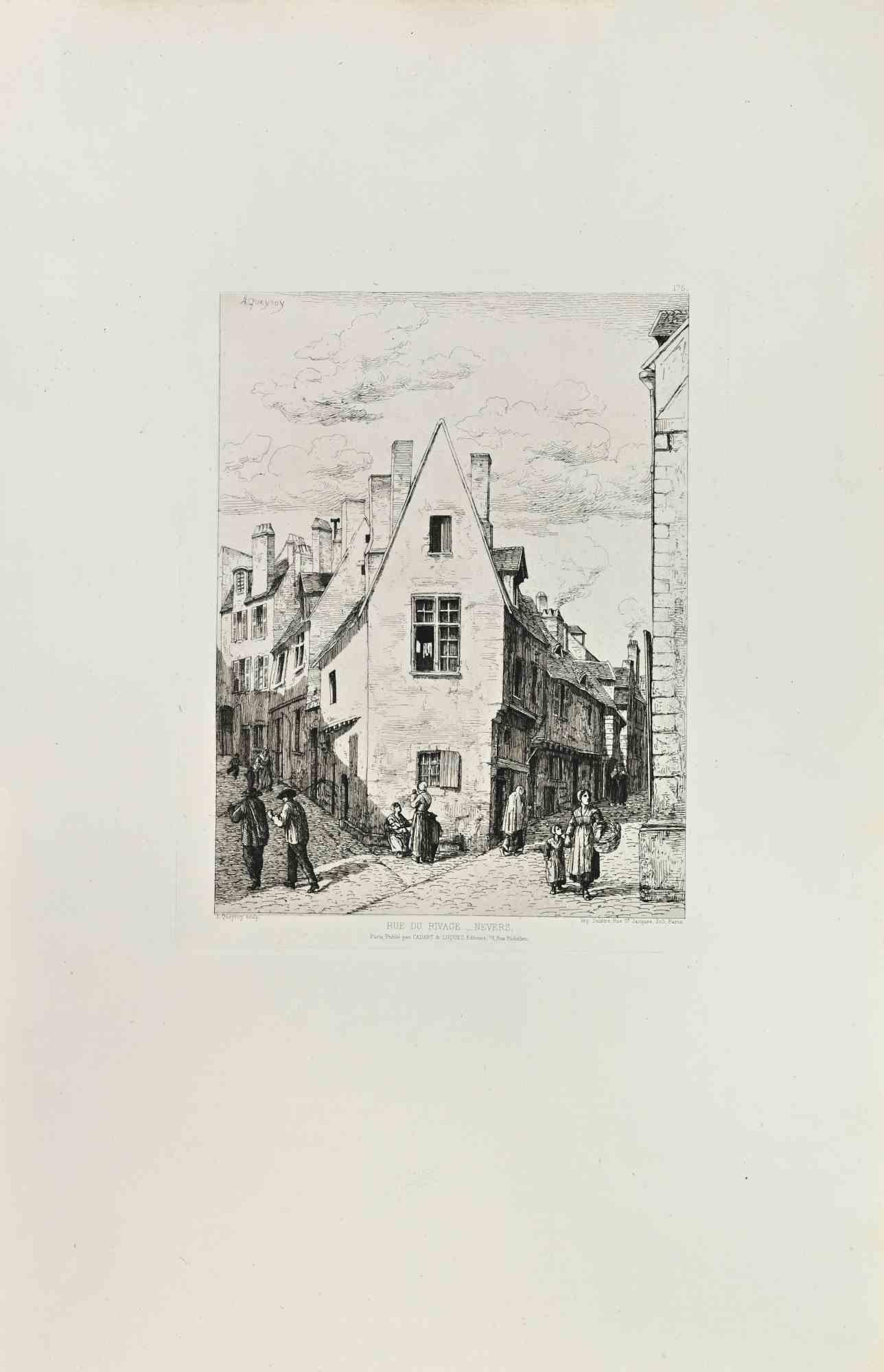 Rue du Rivage is an artwork realized by A.Queyroy in the 1870s.

Etching.

Image size: 26x21

Good conditions.



Realized for the "Société des Aquafortistes. Born on the initiative of the publisher Alfred Cadart, the Société des Aquafortistes had