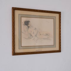 Armand Rassenfosse Weiblicher Akt Zeichnung, Belgien, 1928