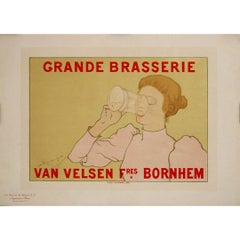 Antique 1894 lithographic poster by Armand Rassenfosse - Les Maîtres de l’Affiche Pl. 12