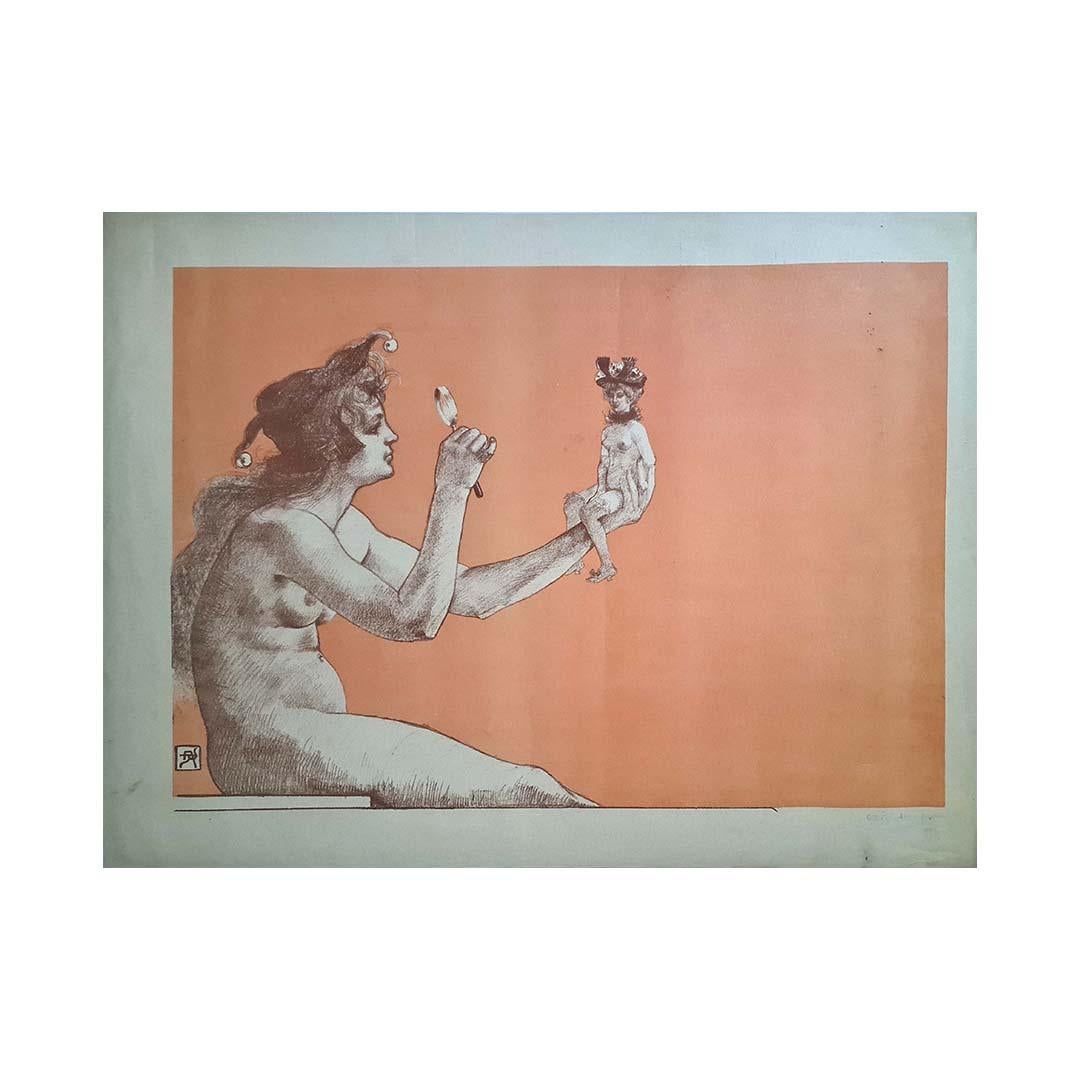 1896 litografía original de Armand Rassenfosse Salon des cent en venta 3
