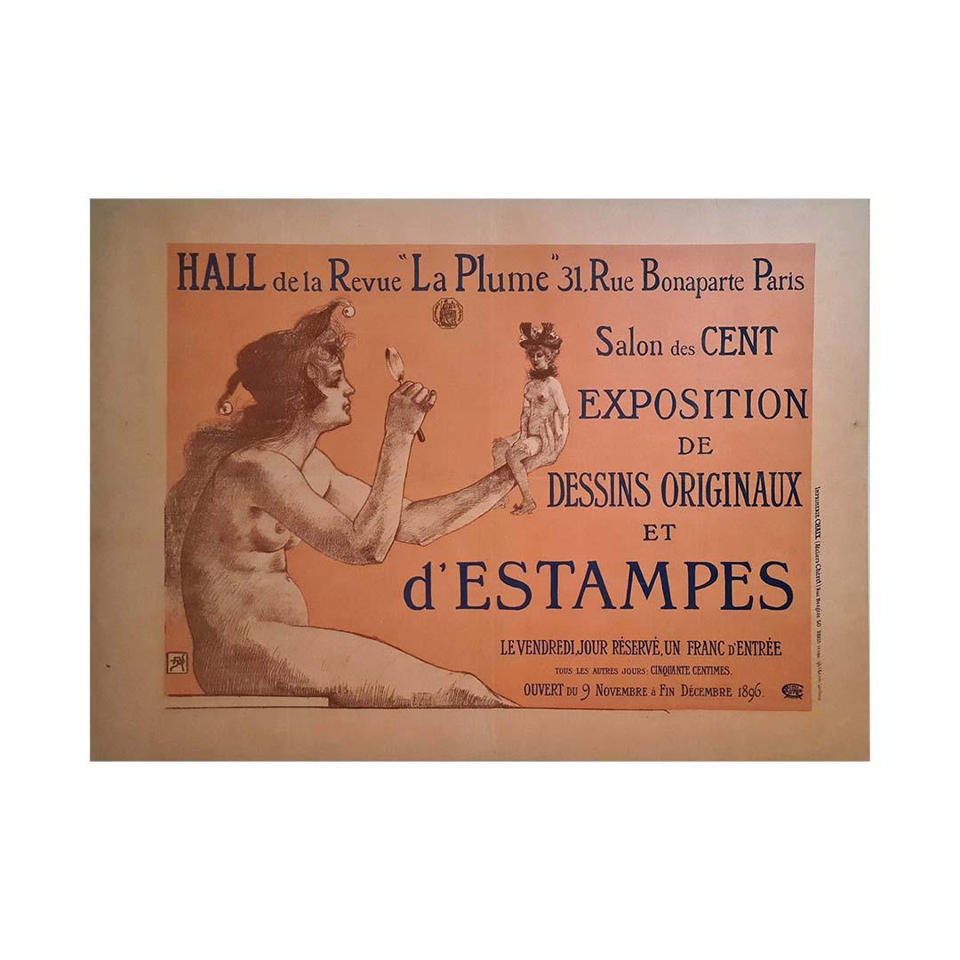 Manifesto originale del 1896 di Armand Rassenfosse Salon des centesimes in vendita 3