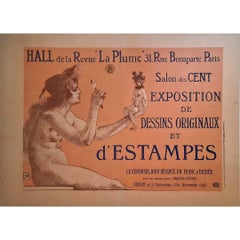 Manifesto originale del 1896 di Armand Rassenfosse Salon des centesimes