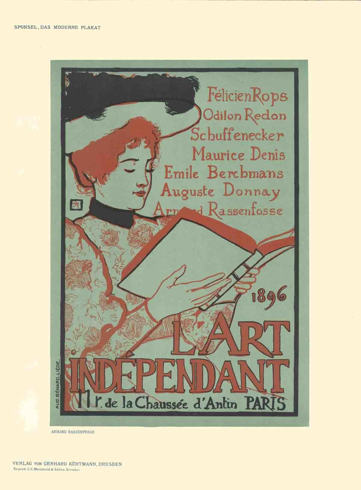 1897 Nach Armand Rassenfosse 'L'Art Independant' 