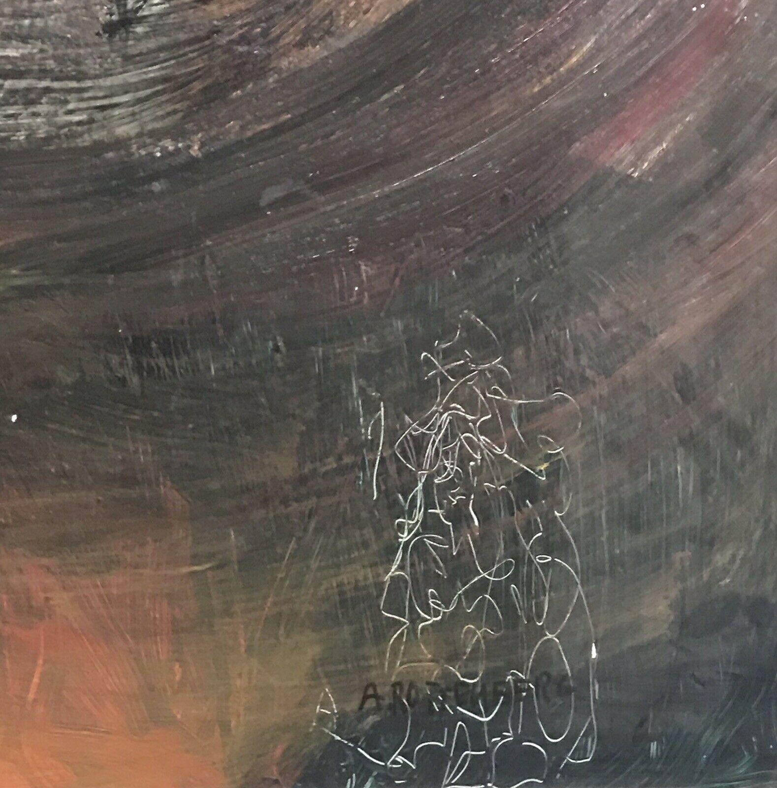 ARMAND ROTTENBERG (1903-2000) GRAN ÓLEO ABSTRACTO EXPRESIONISTA FRANCÉS - Painting de Armand Rottenberg