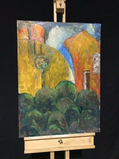 ARMAND ROTTENBERG (1903-2000) LARGE SIGNED FRENCH CUBIST ABSTRACT OIL