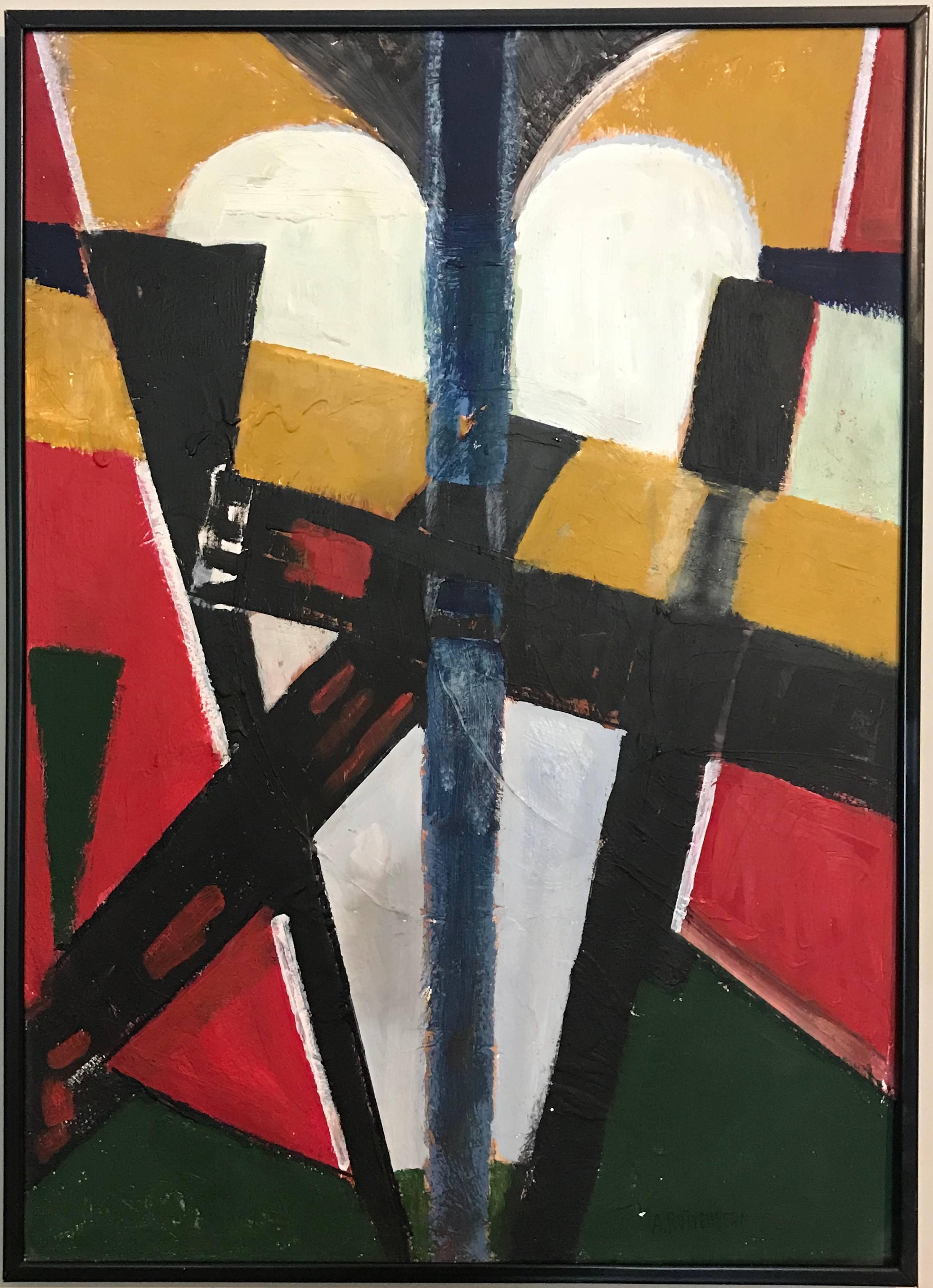 Composition cubiste
par Armand Rottenberg (français 1903-2000)
signé en dans le coin inférieur, vers les années 1980
peinture à l'huile sur carton, encadrée

Encadré 28 x 20.5 pouces

Superbe peinture cubiste originale de l'artiste abstrait (et